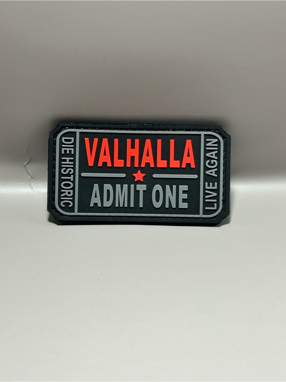 "Ticket to Valhalla" Tactical PVC Rubber Morale Patch